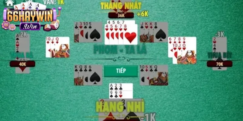 Trình tự trong cách chơi Phỏm tương đối đơn giản